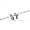 Caravanas Oval-Plata 925-Piedra topacio mistico y zirconia -CA3298 conpiedra