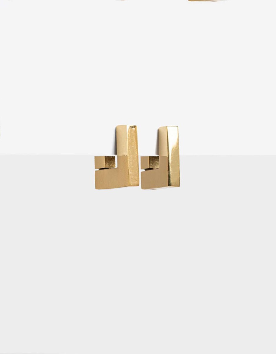 Argollas De Acero Dorado - Dorado 