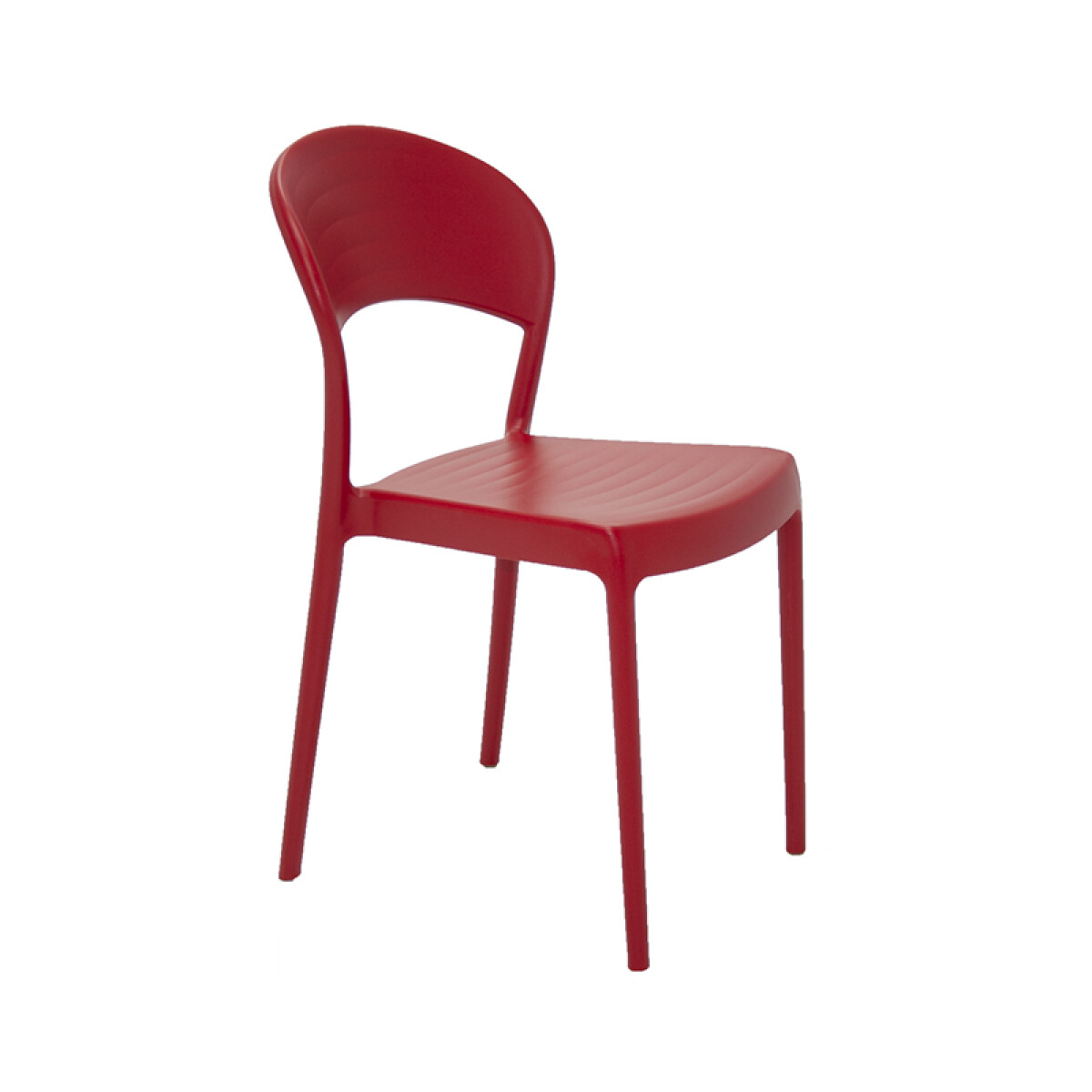 Silla apilable roja "SISSI" respaldo cerrado - TD0634 