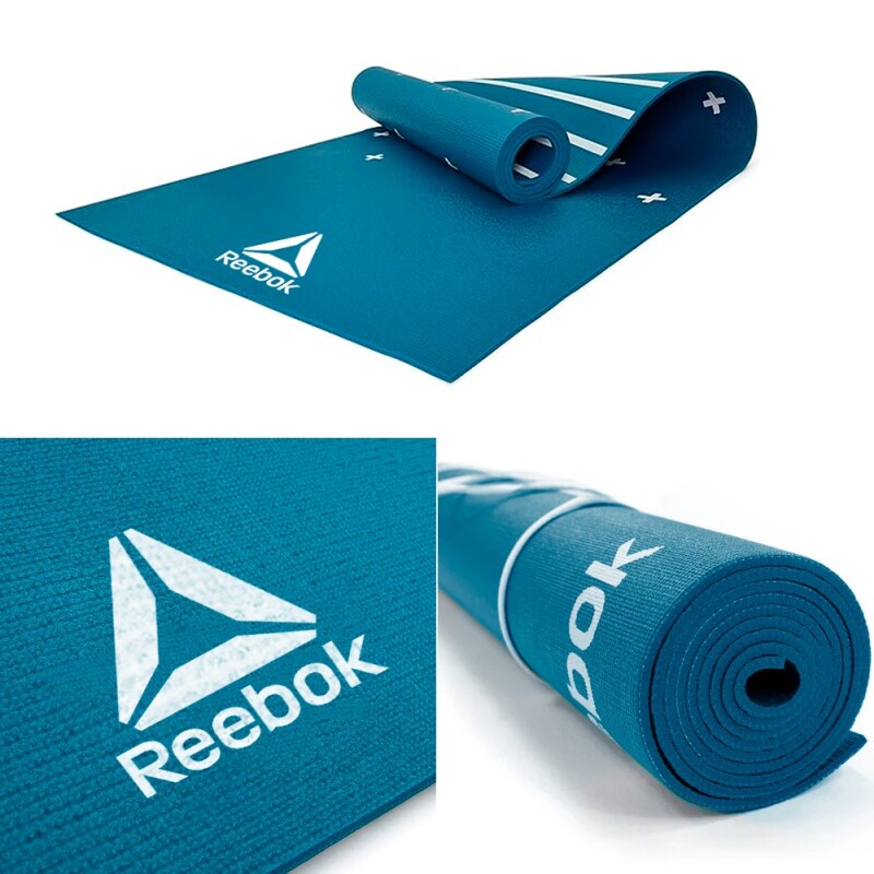 Colchoneta Yoga Mat 4mm Negra Reebok Verde Agua