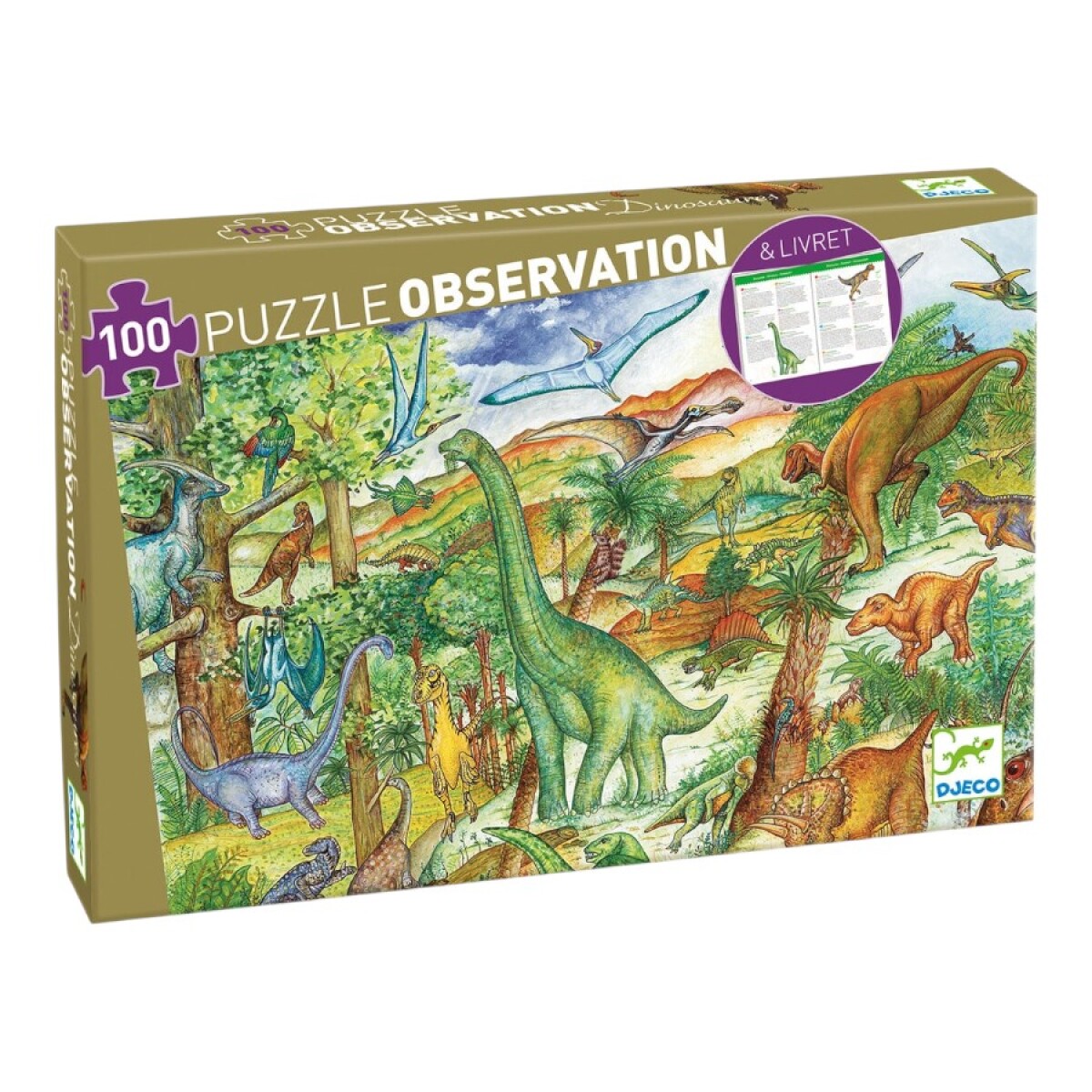 Puzzle Dinosaurios de Observación Djeco 