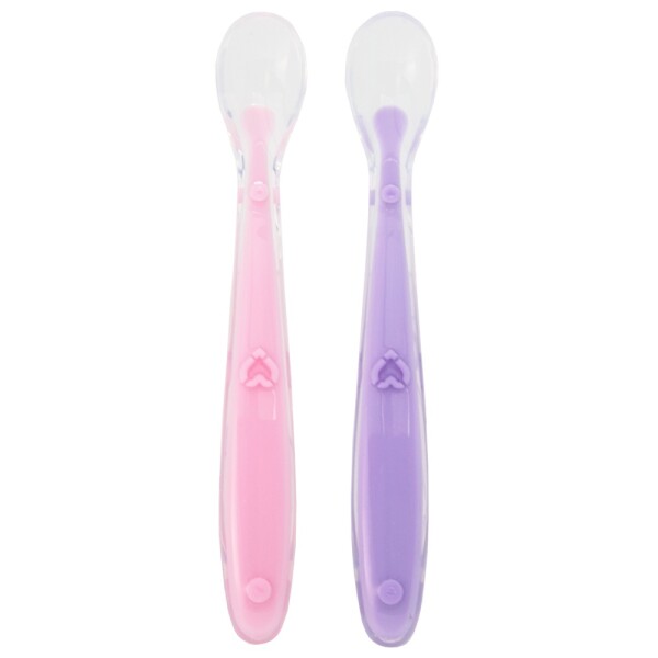 Set x2 cucharas clasicas silicona BUBA rosa violeta