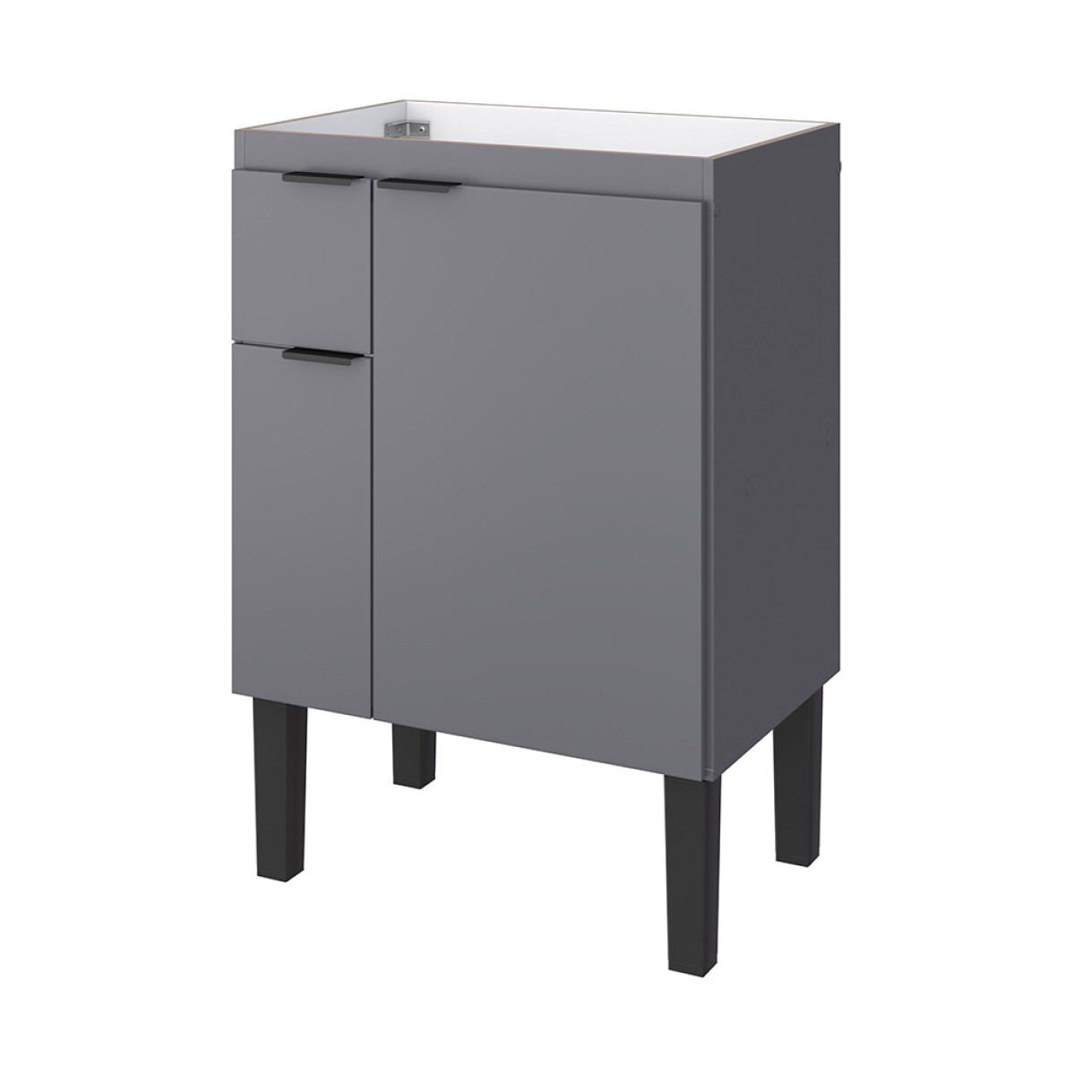 Mueble De Baño Modelo Magnolia Gris Sin Tapa 