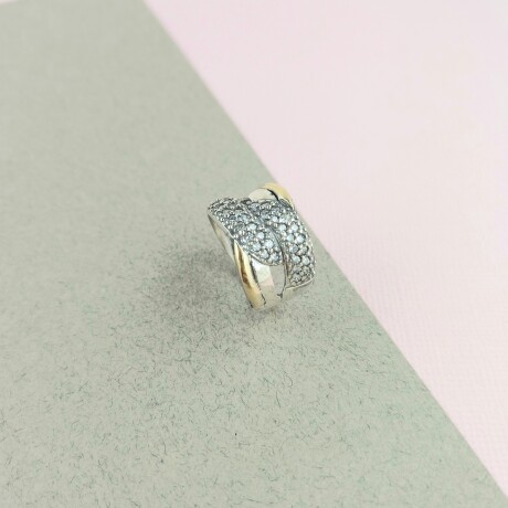 Anillo de plata 925 y double de oro 18 ktes. Modelo, LILIT. Anillo de plata 925 y double de oro 18 ktes. Modelo, LILIT.