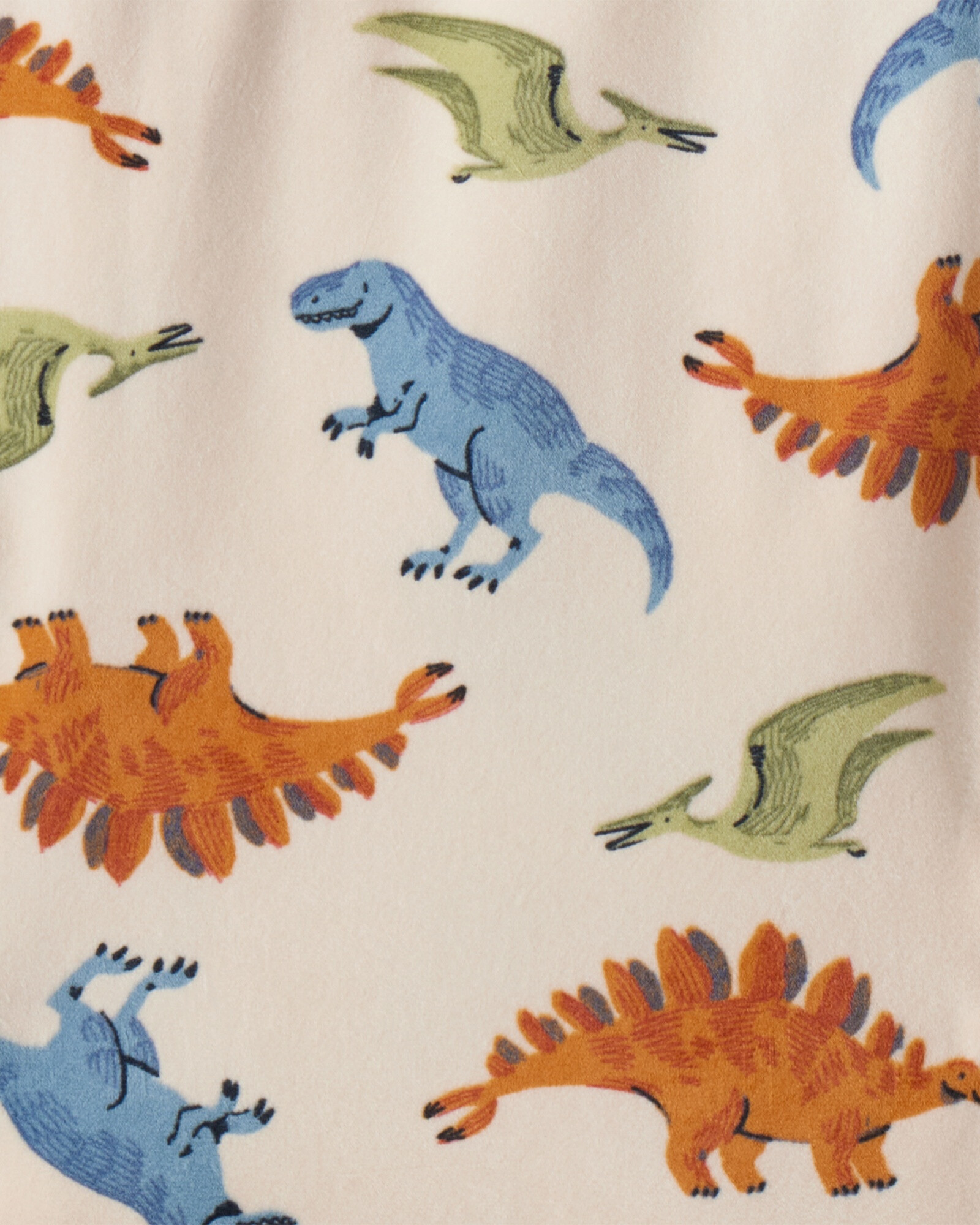Pijama dos piezas de micropolar, remera y pantalón, diseño dinos Sin color