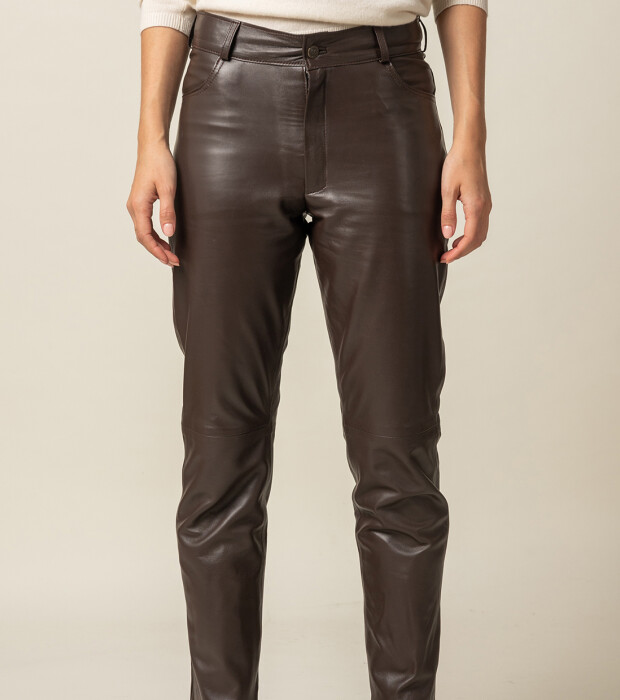 Leather Pant Chocolate