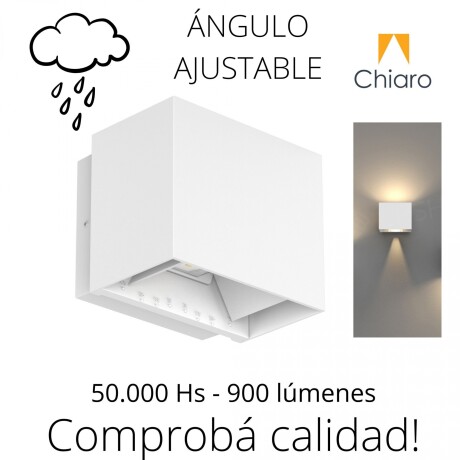 Spot aplique cubo led ángulo regulable 10w IP65 BLANCO