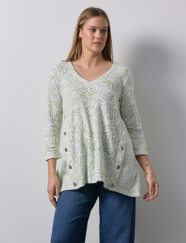 Blusa Botones VERDE/MULTI