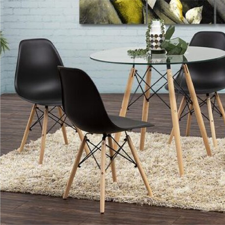 SILLA DE COMEDOR EAMES Silla Eames Negra