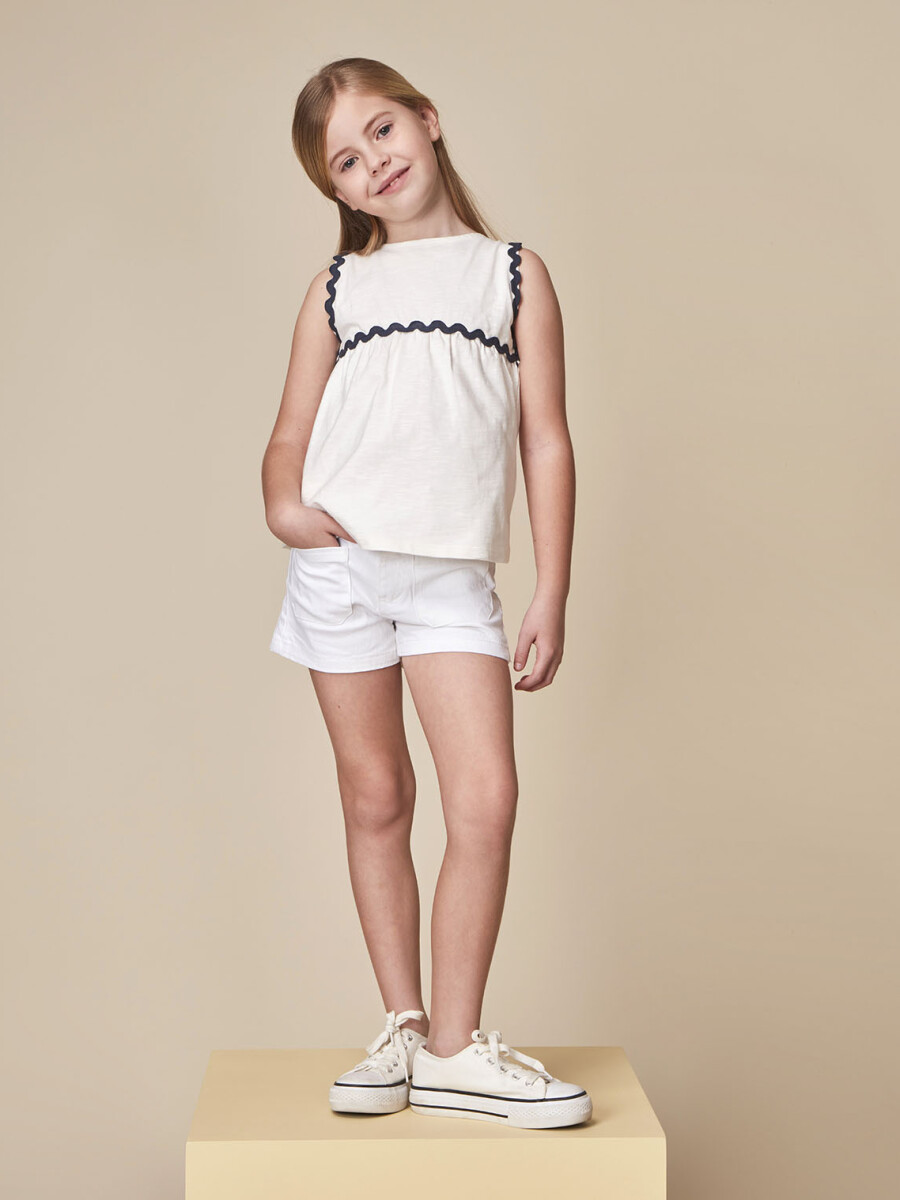 Pantalon Corto Blanco