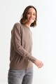 Sweater con detalle en manga CAFE
