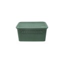 CAJA ORGANIZADORA SIMIL RATTAN 2,5 LITROS VERDE VERDE