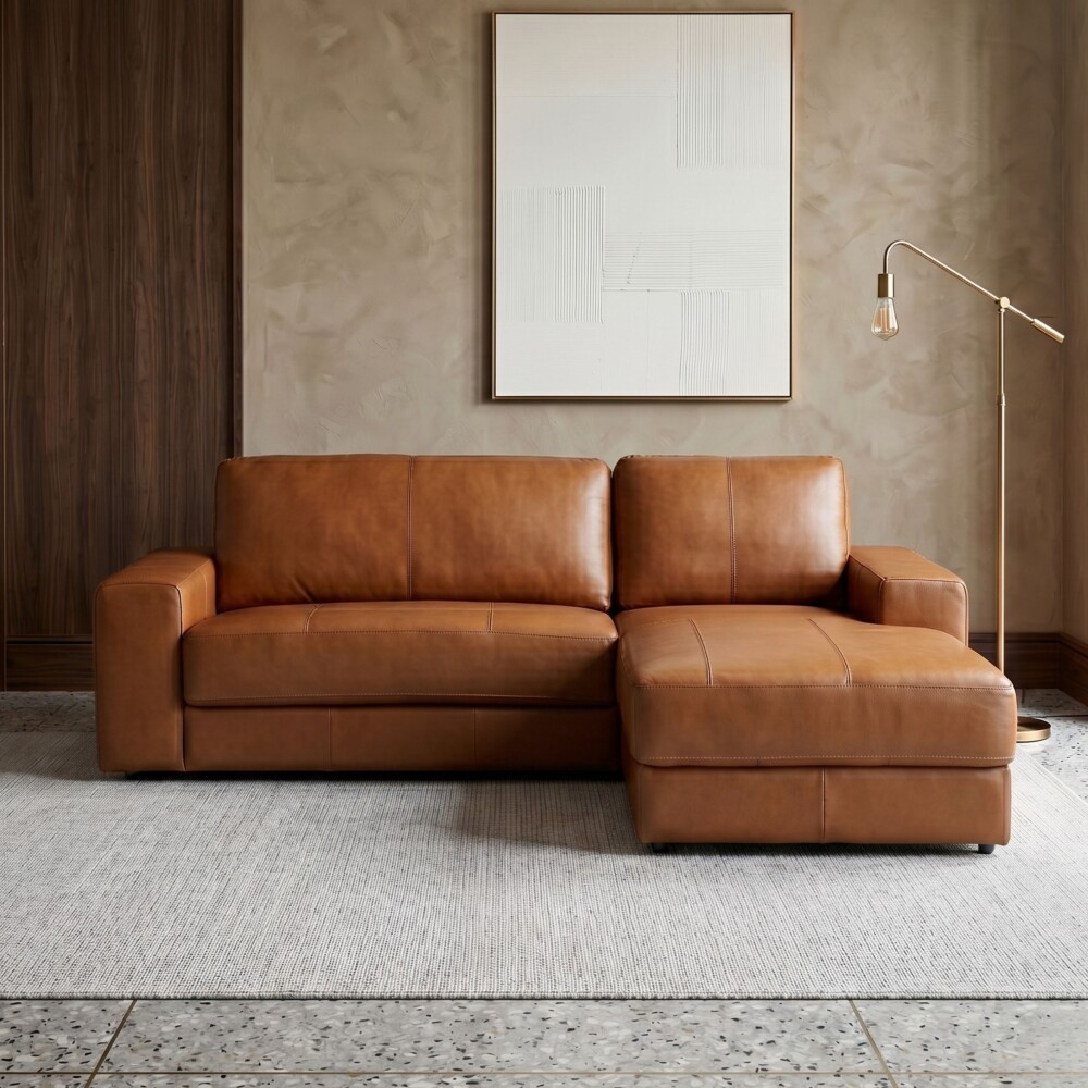 Sillón 3 cuerpos con Chaise - Como Camel Izquierdo
