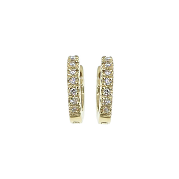 Caravanas, aros de oro 18k y brillantes N8768 Caravanas, aros de oro 18k y brillantes N8768