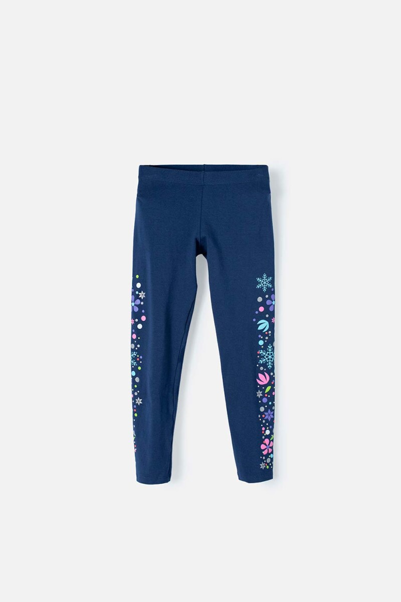 Legging flores - Azul marino 