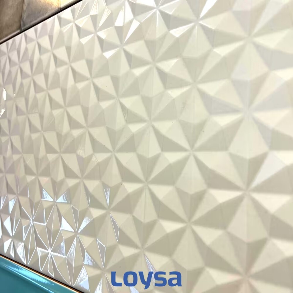 Cerámica de pared Illusión Estrella blanco 32x62 cm Brillante Cerámica De Pared Illusión Estrella Blanco 32x62 Cm Brillante