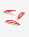 Horquillas Set Glossy Set De Hebillas Tic Tac Glossy - Rojo Medio