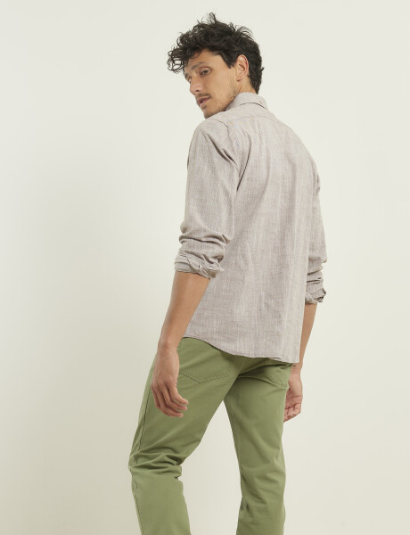 012502 CAMISA HARRINGTON LABEL Kaki