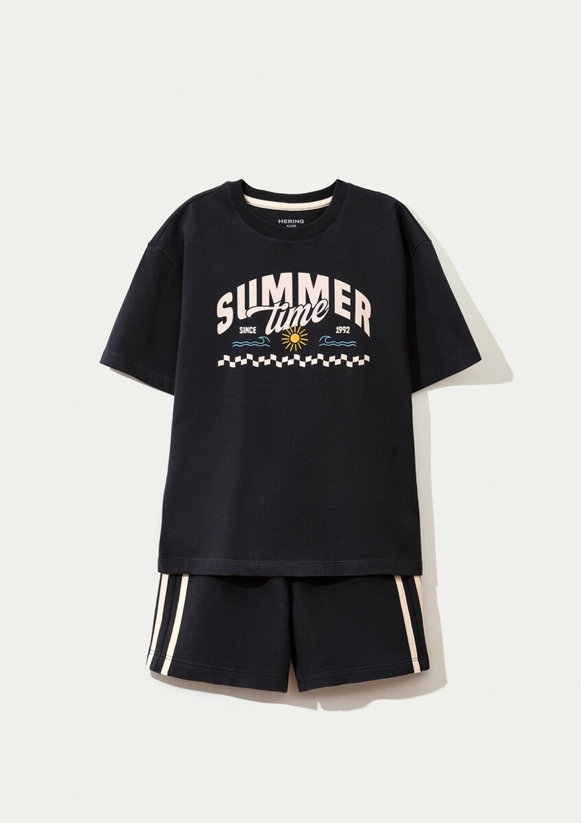 CONJUNTO INFANTIL CON ESTAMPA - GRIS 