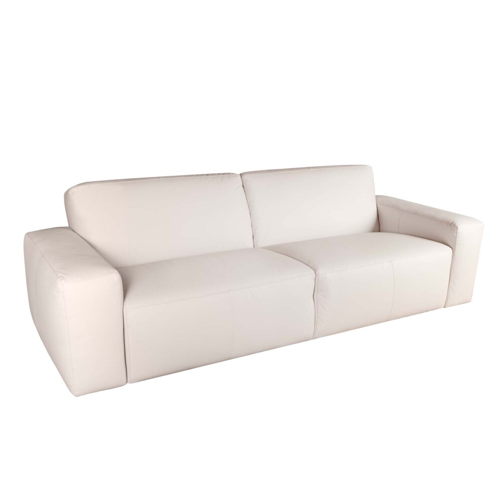 SOFA 3 CUERPOS CUERO-Y-MADERA NATURAL-BEIGE LOFT ARENA