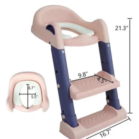 Reductor de Inodoro con Escalera Entrenamiento AD8858 ROSA