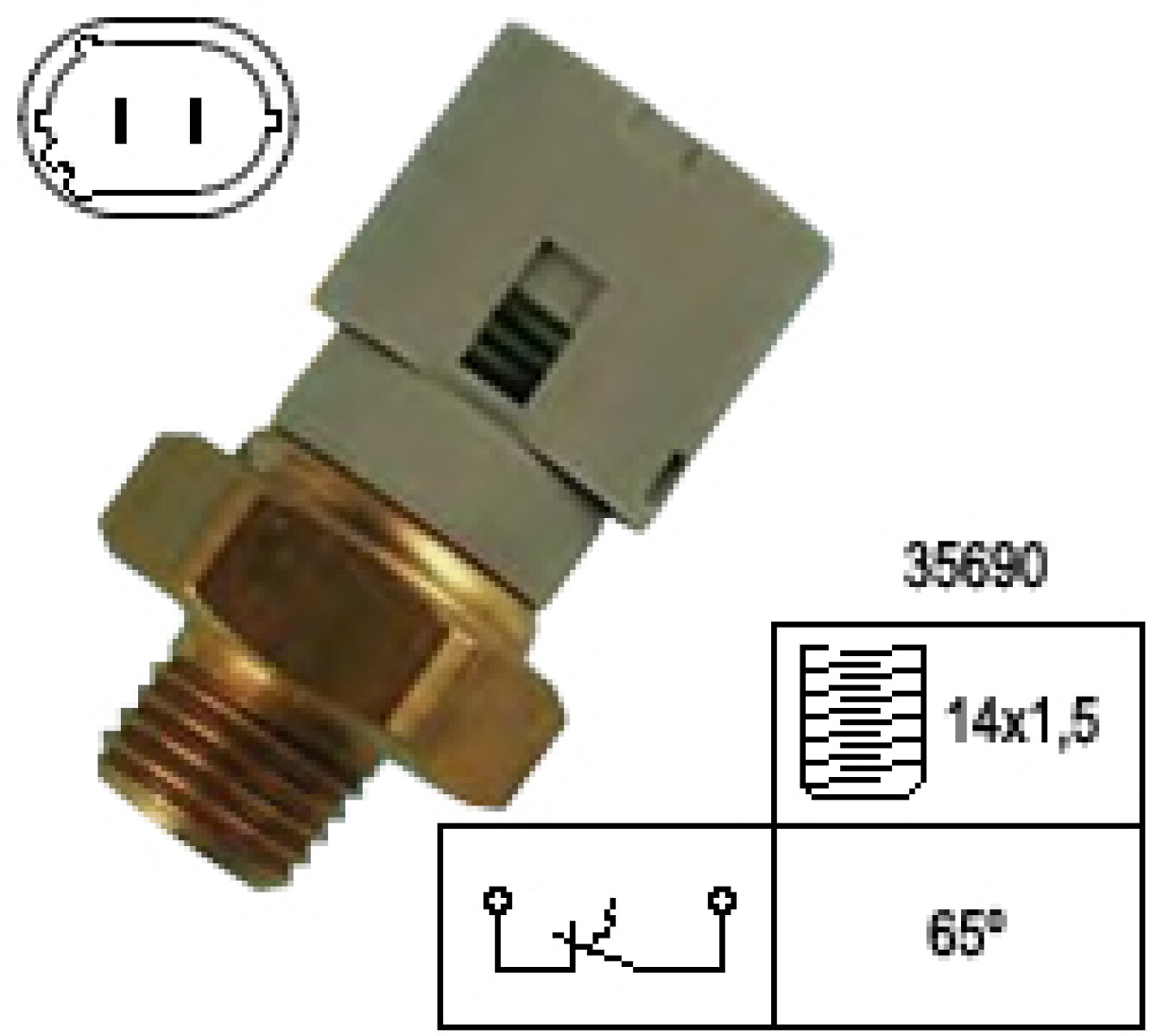 BULBO INTERRUPTOR - TEMPERATURA CLIO R21 1.7 F2N F3N FAE 