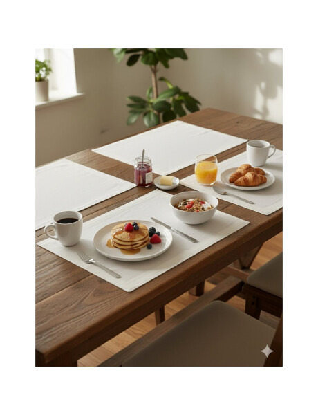 INDIVIDUAL ALGODÓN 35X45CM BLANCO INDIVIDUAL ALGODÓN 35X45CM BLANCO