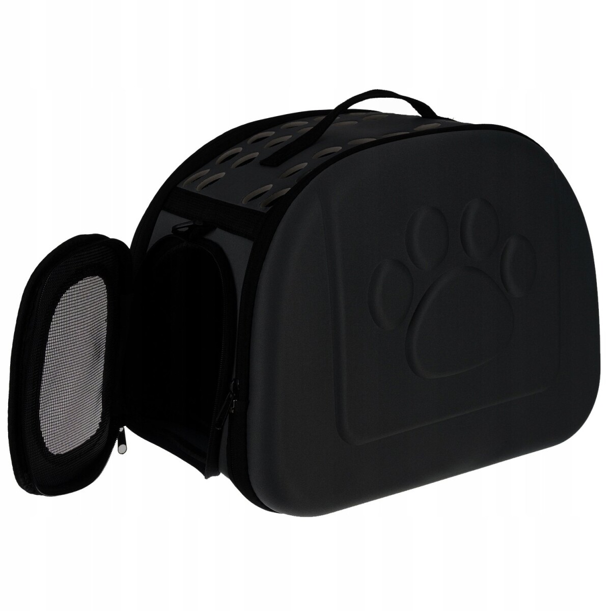 Bolso Transportador Perro Gato Mascotas Plegable 43 Cm Viaje - Color Variante Negro 