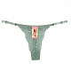 Tanga Colaless Ajustable De Encaje Verde