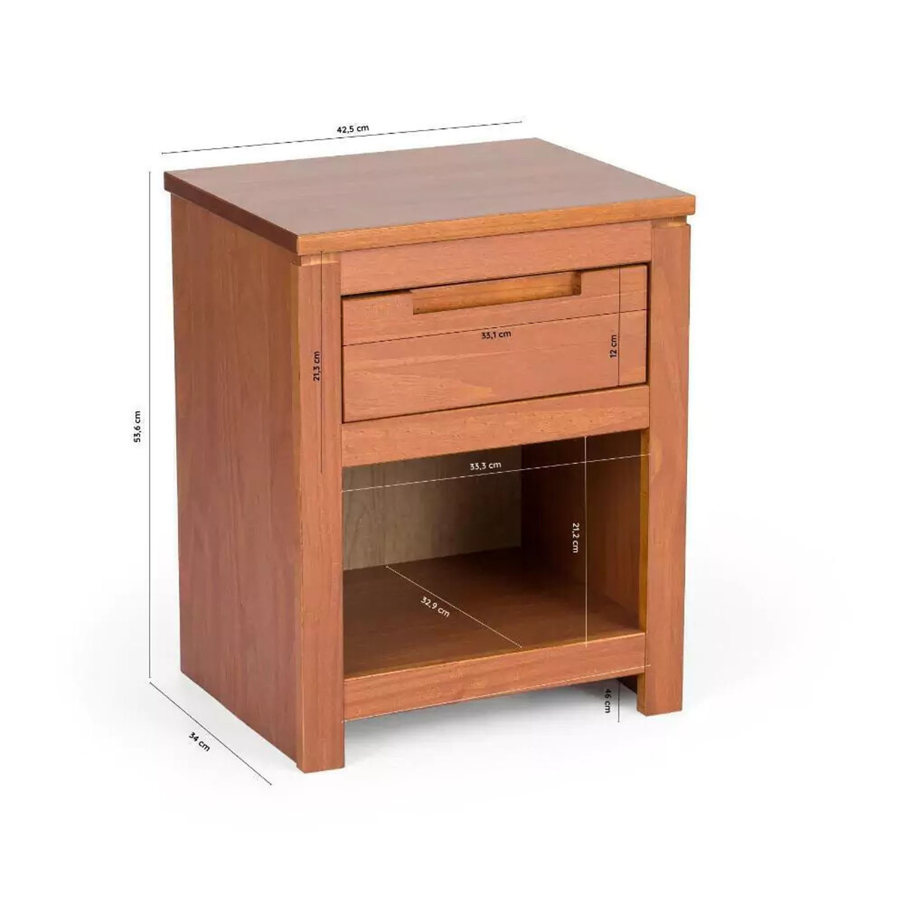 MESA DE LUZ MADERA NATURAL-BEIGE FRESNO