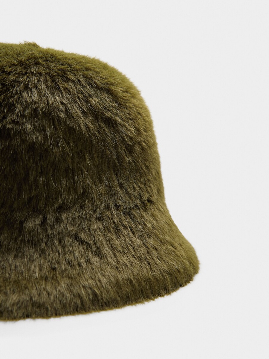 Gorro Bucket Efecto Pelo verde