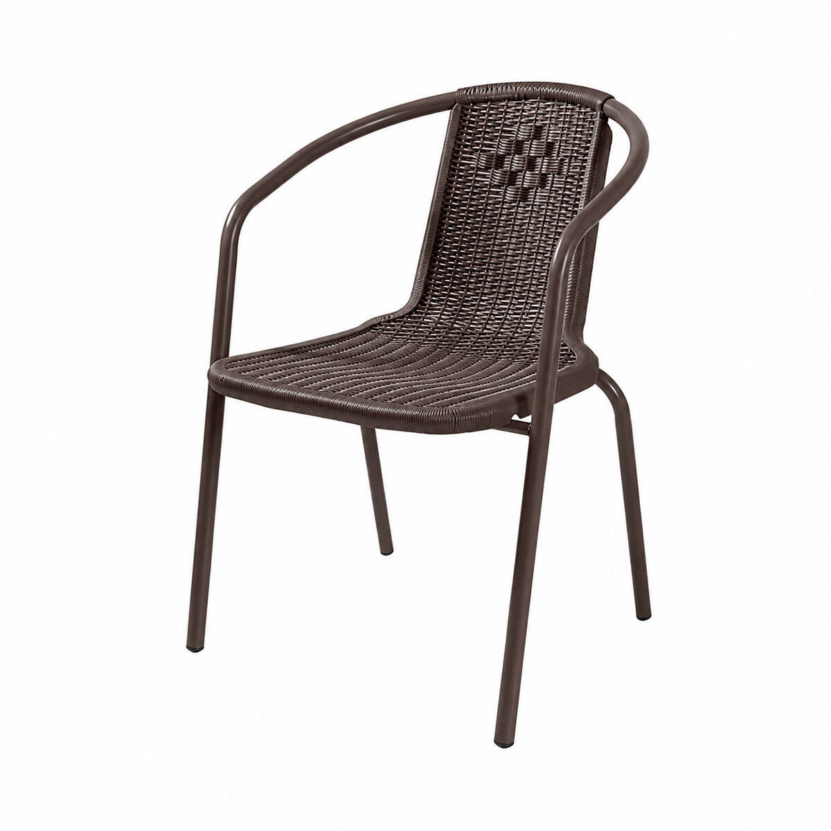 SILLA PLASTICO C/POSABRAZOS T/SILLON IMITA RATTAN 