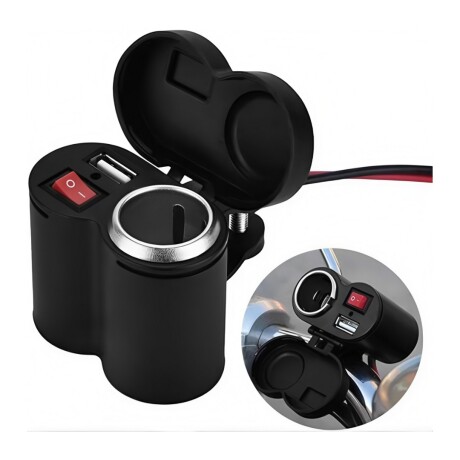 CARGADOR 12V PARA MOTO CON USB Y ENCENDEDOR CARGADOR 12V PARA MOTO CON USB Y ENCENDEDOR