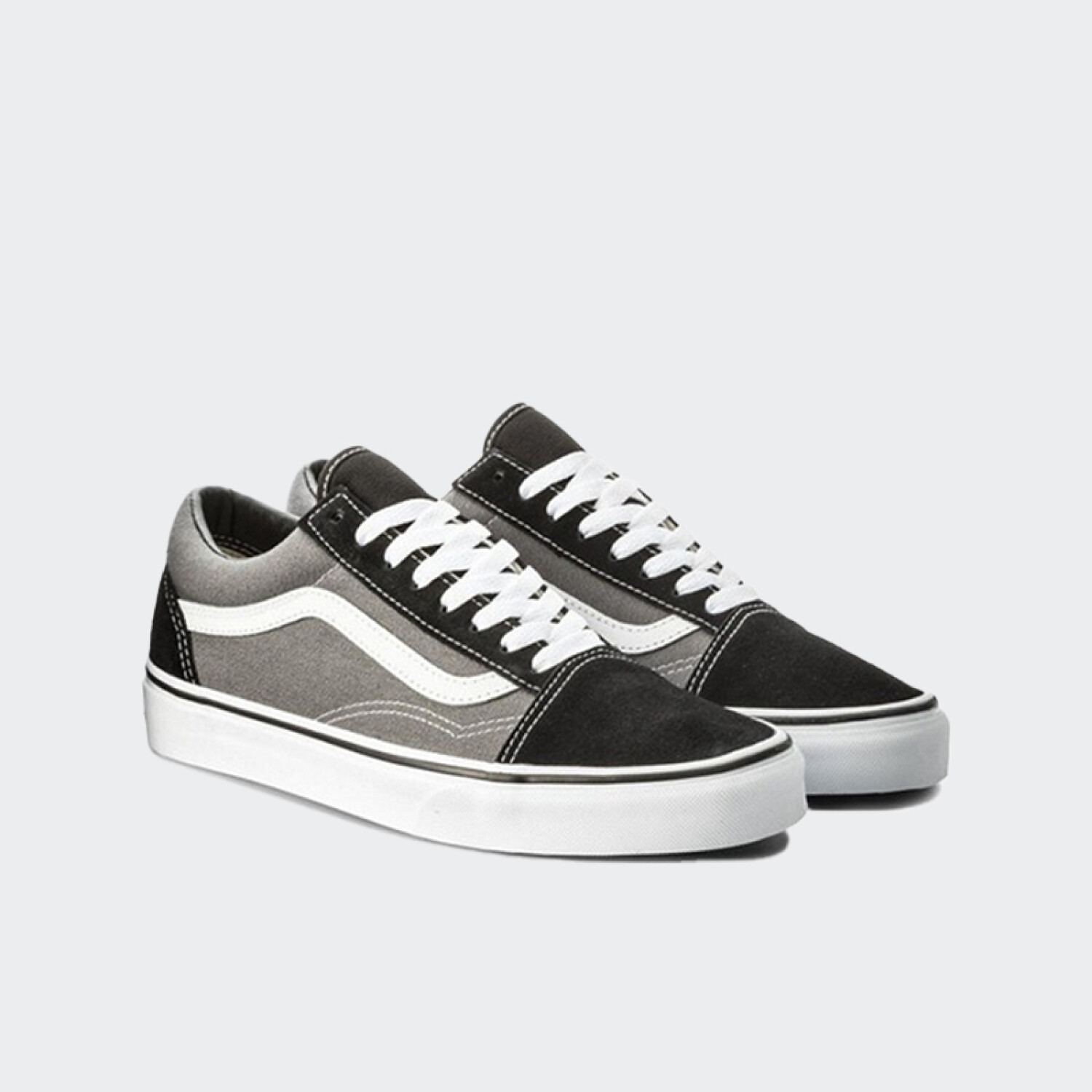 Vans Shoes Vans Blancos Con Linea Negra Vans Old Skool Zapatos