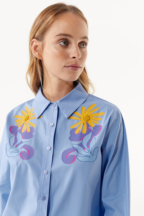 Camisa Barcelona Celeste