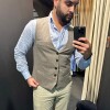 Chaleco de Lana Beige Melange