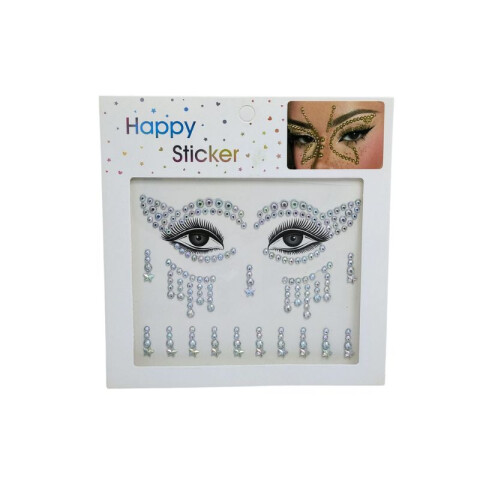 Stickers Para Rostro Plateado