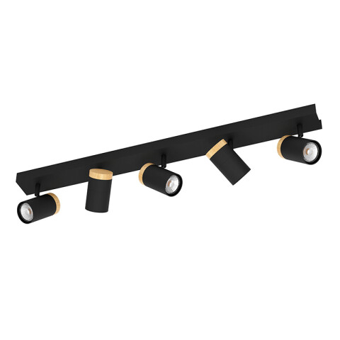 Lámpara de pared o techo 5xGU10 negro CARTAGENA EG0598