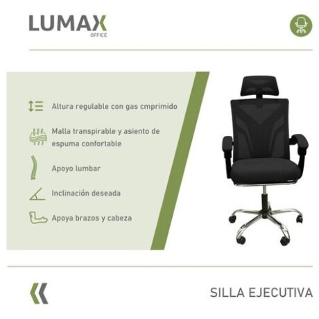 Silla Ejecutiva Ergonómica Lumax Modelo Clyde Negro
