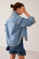 PRE VENTA CAMPERA FRUIT Azul Con Crudo