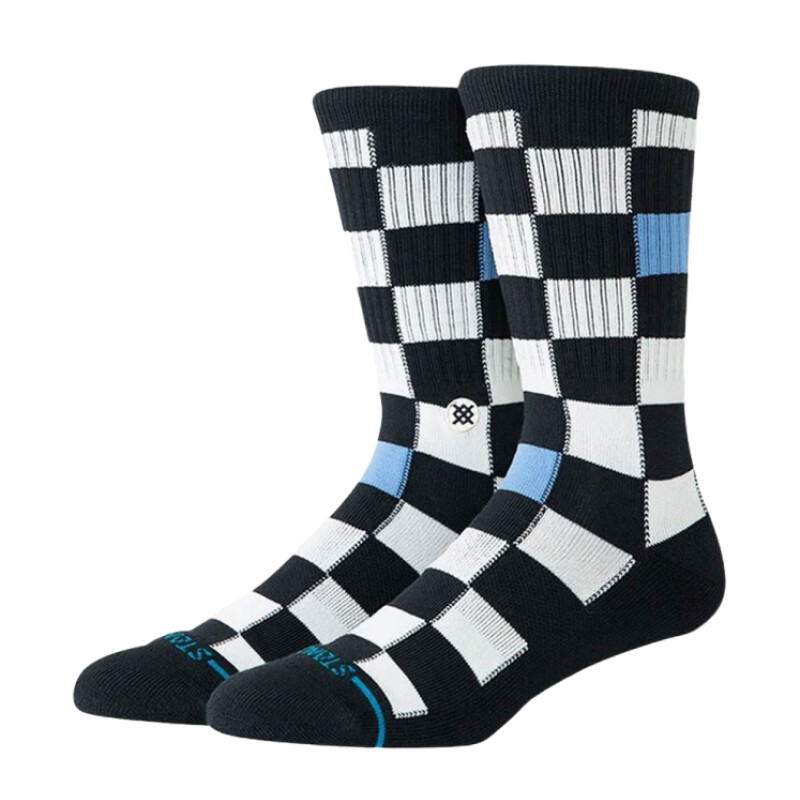 Medias Stance Chef Check Crew - Negro Medias Stance Chef Check Crew - Negro