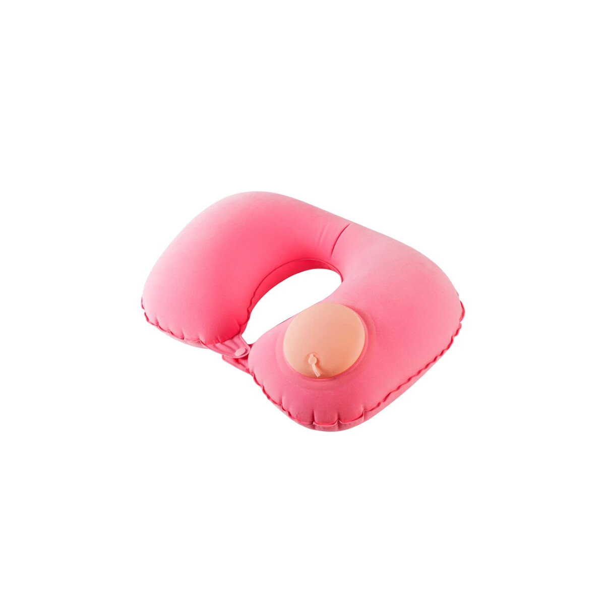 Almohada de viaje inflable con bomba de aire - Fucsia 