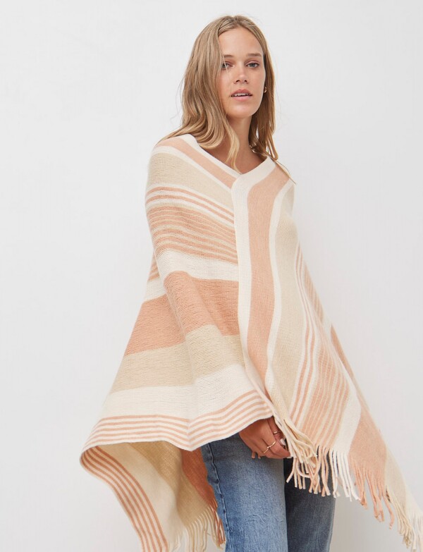 Poncho Soft CORAL/MULTI