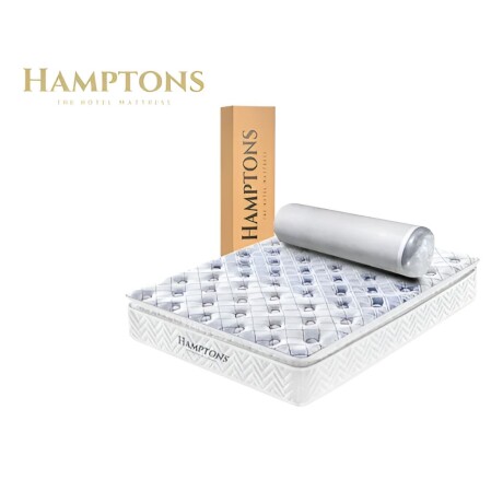 Sommier King Cama + Colchon Hamptons Hybrid Rhenium Beige