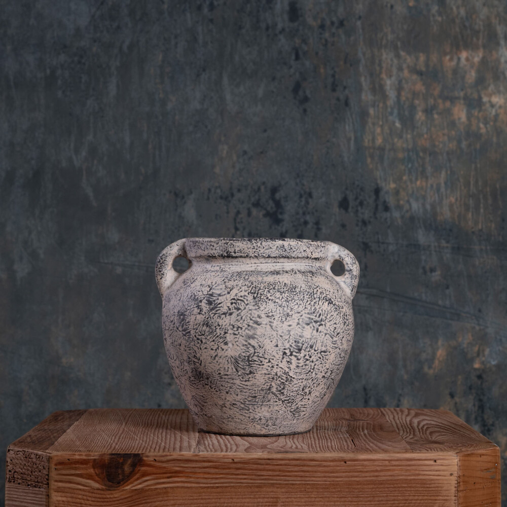 JARRÓN ANTIQUE 21CM 45 GRIS CERÁMICA 45.114.141