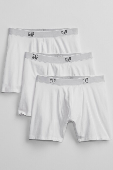 Boxer Básico Pack De 3 Hombre Optic White