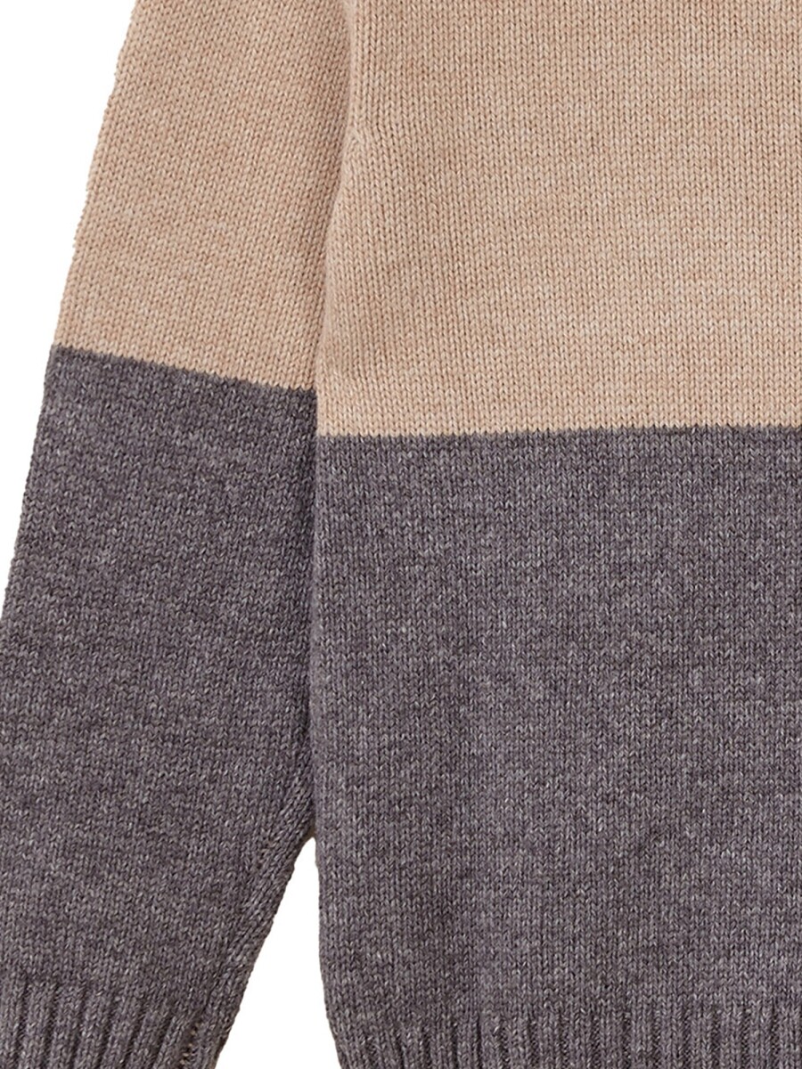 Jersey Bicolor Con Bolsillo Topo Melange