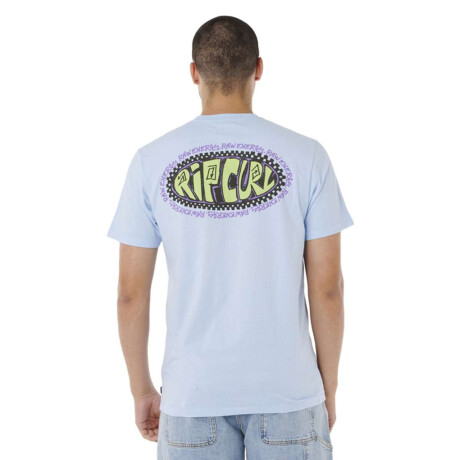 Remera Rip Curl Raw Energy De Oval Tee Celeste
