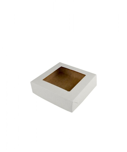 Caja flexi 53 13x13x4 con visor BLANCO