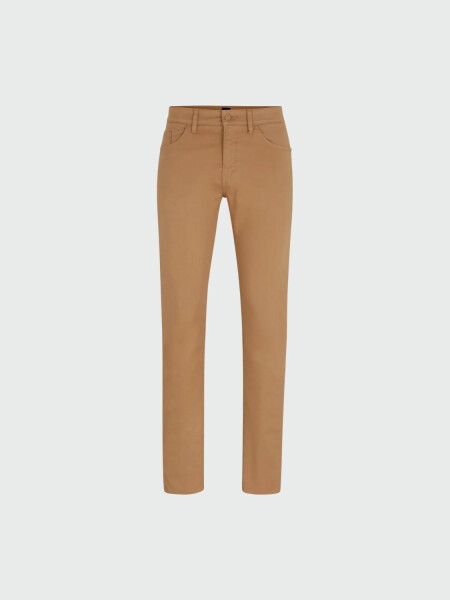 BOSS - Pantalón slim fit en denim elastizado con satinado ligero, DELAWARE Beige